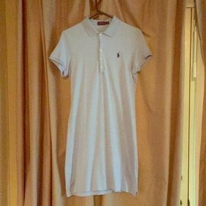 Blue polo knit dress euc sz lg